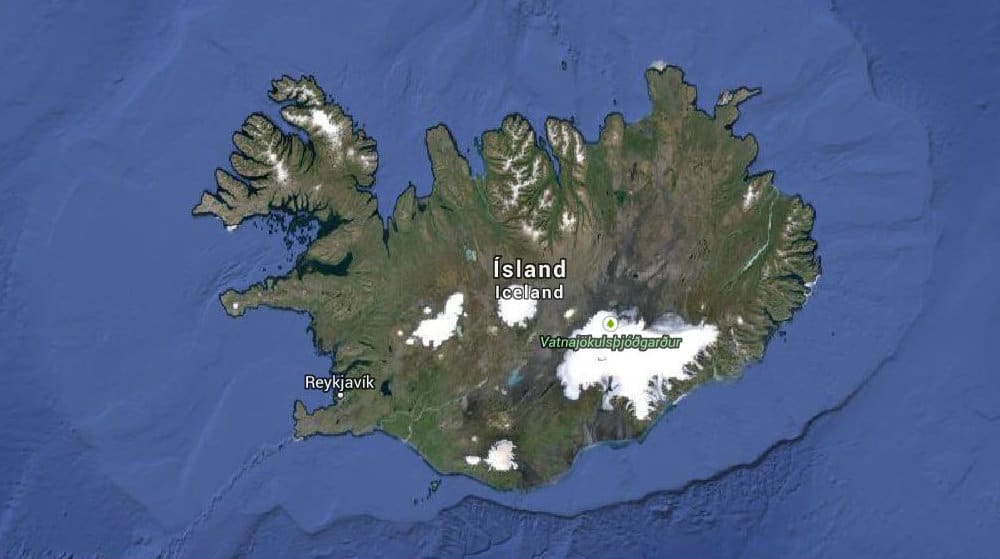 Mapa Islandia